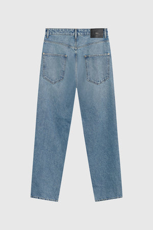 ESSENTIAL WASHED INDIGO DENIM 5 POCKET JEANS