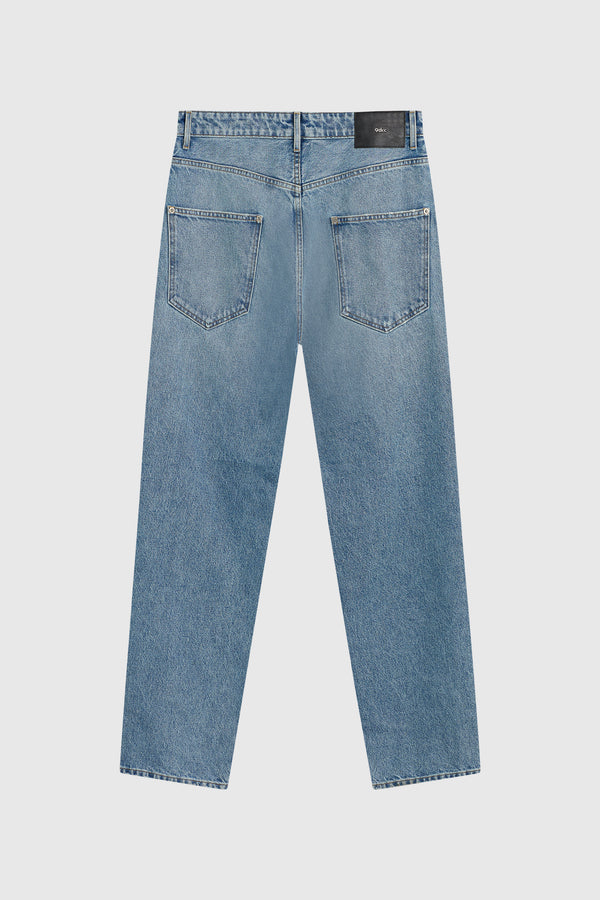 ESSENTIAL WASHED INDIGO DENIM 5 POCKET JEANS